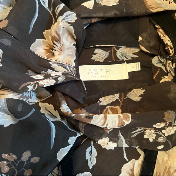 ASTR Floral chiffon dress large - Picture 2 of 4